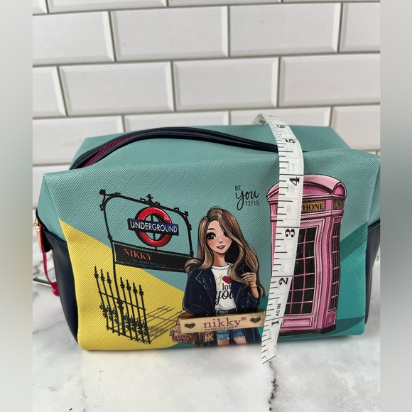 Nikky by Nicole Lee  Cosmetic Bag “ Miss Your Call Multi Color - Picture 9 of 10